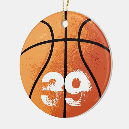 Basketbal (Aanpasbaar) Keramisch Ornament (Links)