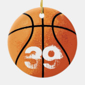 Basketbal (Aanpasbaar) Keramisch Ornament (Achterkant)