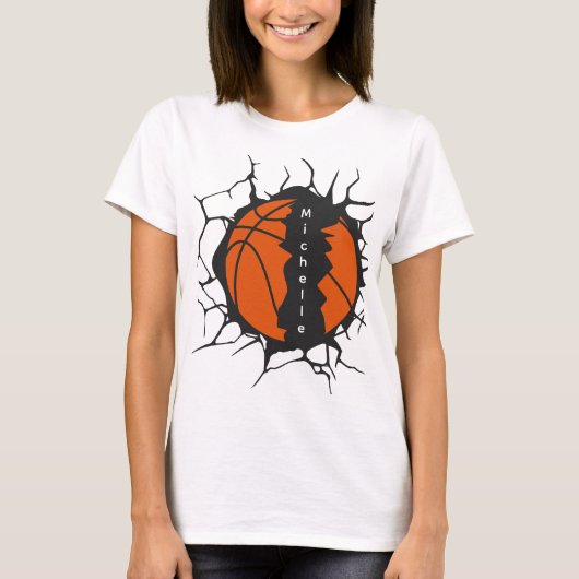 Basketbal (Aanpasbaar) T-shirt (Voorkant)