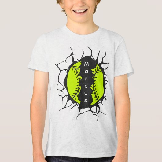 Basketbal (Aanpasbaar) Tri-Blend Shirt (Voorkant)