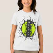 Basketbal (Aanpasbaar) Tri-Blend Shirt (Voorkant)