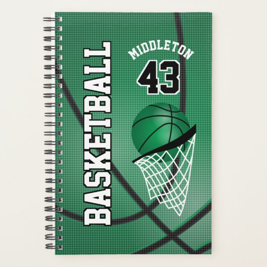 Basketbal aanpassen - Groen Planner (Voorkant)