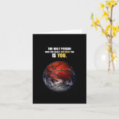 Basketbal Aarde Motiverende Inspirerende Quote Kaart (Gele Bloem)