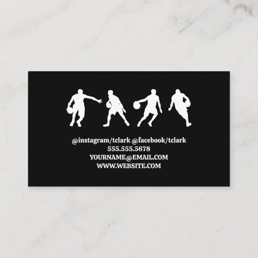 Basketbal achtergrond | Sport Visitekaartje (Achterkant)