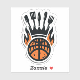 Basketbal & achtertuin-BBQ Sticker