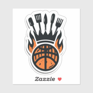 Basketbal & achtertuin-BBQ Sticker