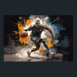 Basketbal Actie Sport Schilderen Abstract Art Deco Poster<br><div class="desc">Basketbal Actie Sport Schilderen Abstracte Art Decor. Een geweldige schilderwerk met de uitdagende en perfectionistische instelling.</div>