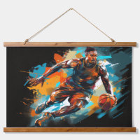 Basketbal Actie Sport Schilderen Abstracte Kunst