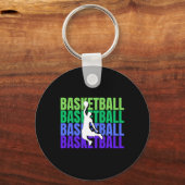 Basketbal actief sleutelhanger (Voorkant)
