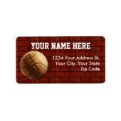 Basketbal Adresetiketten Etiket (Voorkant)