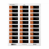 Basketbal Adresetiketten Etiket (Full Sheet)
