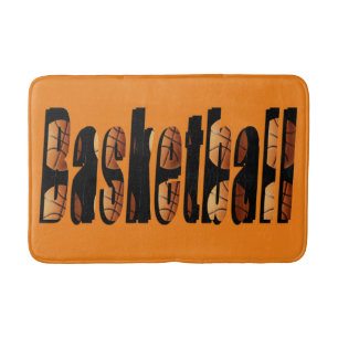 Basketbal Afbeelding Logo, Memory Foam Bath Mat, Badmat
