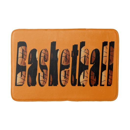 Basketbal Afbeelding Logo, Memory Foam Bath Mat, Badmat (Voorkant)