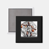 Basketbal Afbeelding Magneet (Voorkant / Achterkant)