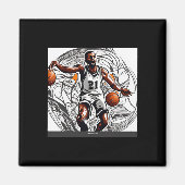 Basketbal Afbeelding Magneet (Voorkant)