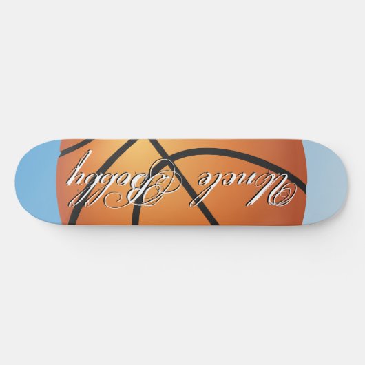 Basketbal Afbeelding 🏀 Monogram Begroting Speciaa Skateboard (Horizontaal)