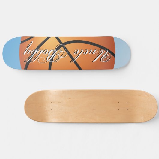 Basketbal Afbeelding 🏀 Monogram Begroting Speciaa Skateboard (Horizontaal)