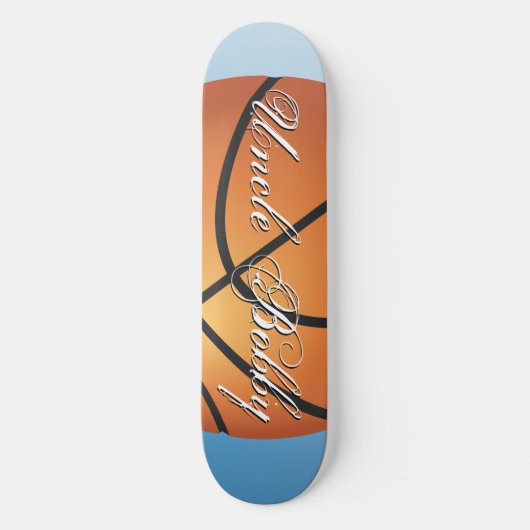 Basketbal Afbeelding 🏀 Monogram Begroting Speciaa Skateboard (Voorkant)