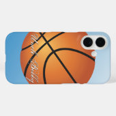 Basketbal Afbeelding 🏀 Monogram Budget Speciaal Case-Mate iPhone Case (Achterkant (horizontaal))