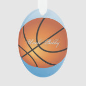 Basketbal Afbeelding 🏀 Monogram Budget Speciaal Ornament (voorkant)
