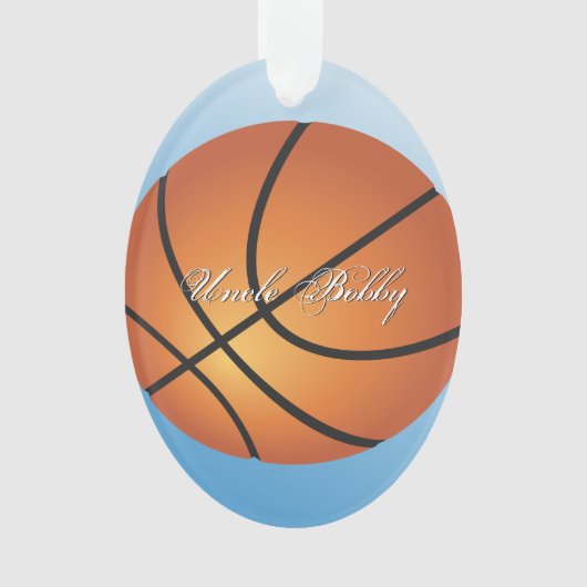 Basketbal Afbeelding 🏀 Monogram Budget Speciaal Ornament (voorkant)
