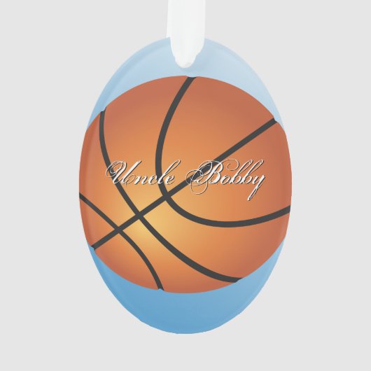 Basketbal Afbeelding 🏀 Monogram Budget Speciaal Ornament (achterkant)