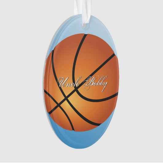 Basketbal Afbeelding 🏀 Monogram Budget Speciaal Ornament (voorkant)