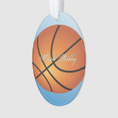 Basketbal Afbeelding 🏀 Monogram Budget Speciaal Ornament (voorkant)
