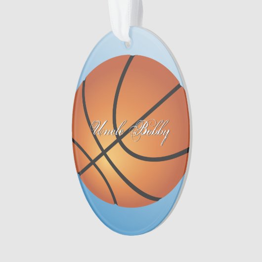 Basketbal Afbeelding 🏀 Monogram Budget Speciaal Ornament (voorkant)