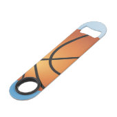 Basketbal Afbeelding 🏀 Monogram Budget Speciaal Speed Flessenopener (Achterkant Gekanteld)