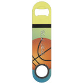 Basketbal Afbeelding 🏀 Monogram Budget Speciaal Speed Flessenopener (Voorkant)