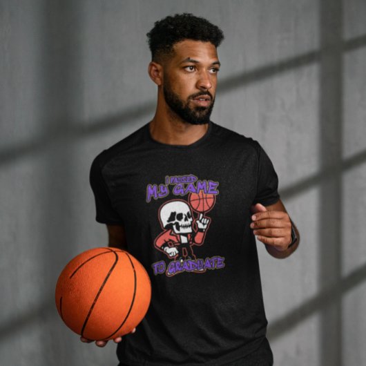 Basketbal Afstudeer T-shirt – Grappig Afstudeercad