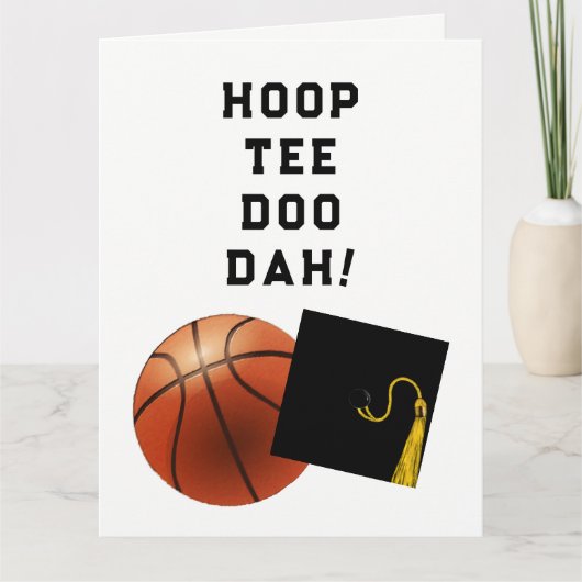 Basketbal Afstudeerkaart Kaart (Voorkant)