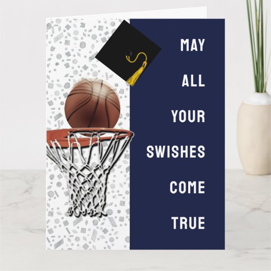Basketbal Afstudeerkaart Kaart (Voorkant)