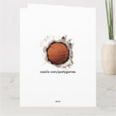 Basketbal Afstudeerkaart Kaart (Achterkant)