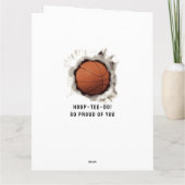 Basketbal Afstudeerkaart Kaart (Achterkant)