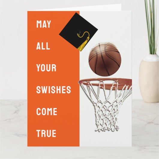 Basketbal Afstudeerkaart Kaart (Voorkant)