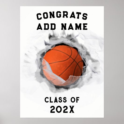 Basketbal Afstuderen 2023 Poster (Voorkant)