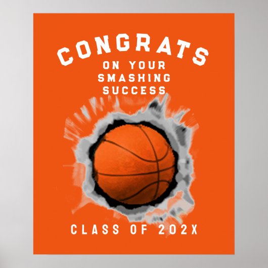 Basketbal Afstuderen 2026 Poster (Voorkant)