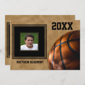 Basketbal Afstuderen aankondiging (Voorkant / Achterkant)