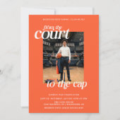 Basketbal Afstuderen Court naar het Pet Kaart (Voorkant)