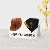 Basketbal Afstuderen Kaart (Gele Bloem)