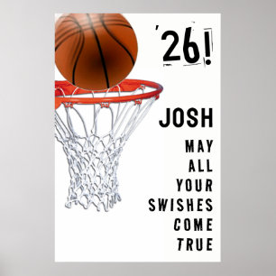 Basketbal Afstuderen Poster