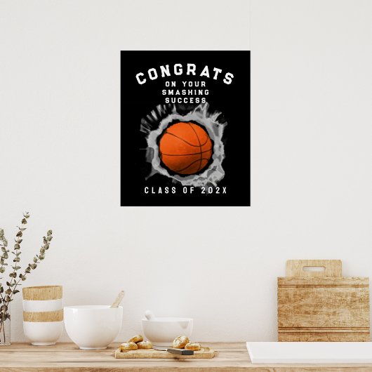 Basketbal Afstuderen Poster (Keuken)