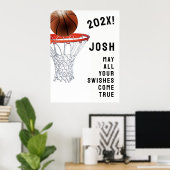 Basketbal Afstuderen Poster (Thuiskantoor)