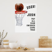 Basketbal Afstuderen Poster (Keuken)