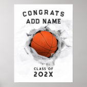 basketbal afstuderen poster (Voorkant)