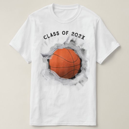 Basketbal Afstuderen T-shirt (Design voorkant)