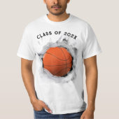 Basketbal Afstuderen T-shirt (Voorkant)