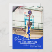 Basketbal Afstuderen Uitnodiging (Voorkant)